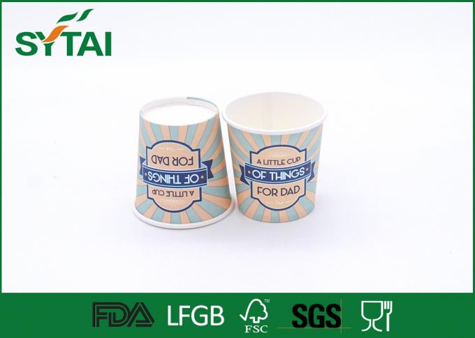 Personalized Little Hot Drinks Paper 4 oz cups For Dad , Stripe Pattern