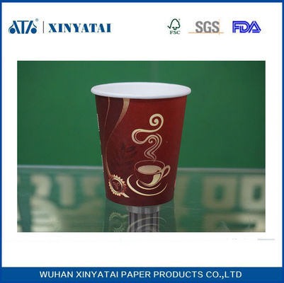China 10oz Customised Single PE Coating Paper Adiabatic Disposable Cups for Hot Drinks supplier