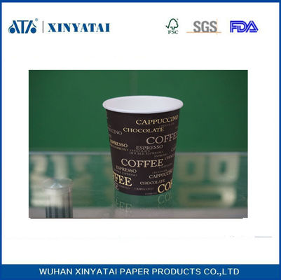 China 9oz Biodegradable Single Wall Hot Drink Paper Cups for Takeaway Coffee / Tea / Beverage supplier