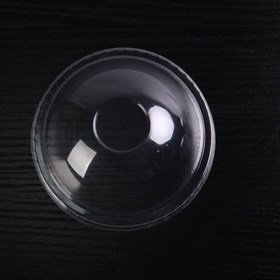 China PET Round Dome Transparent Paper Cup Lids with Center Hole 90mm Diameter supplier