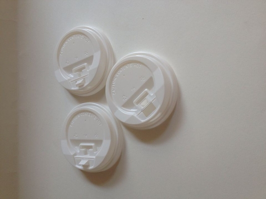 China 4 Gram  Round White or Black Spout PET Plastic Lids for Disposable Paper Coffee Cups supplier