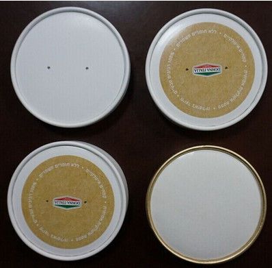 China Dome  or Flat Custom Coffee Cup Lids for Paper Cups , PET / PS / Paper Material supplier