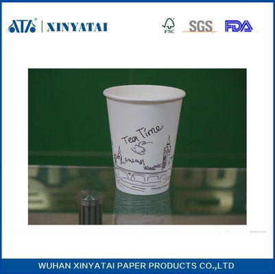 China Recyclable Insulated Custom Paper Coffee Cups , Recycled Disposable Tea Cups 9oz supplier