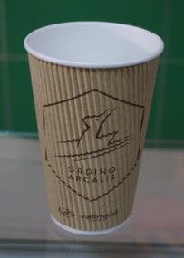 China Custom Logo Insulation Skidproof Ripple Coffee Cups Flat Cover For Hot / Cold Drink supplier