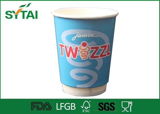 China Durable 12oz Insulated Paper Coffee Cups Disposable With PE Coated supplier