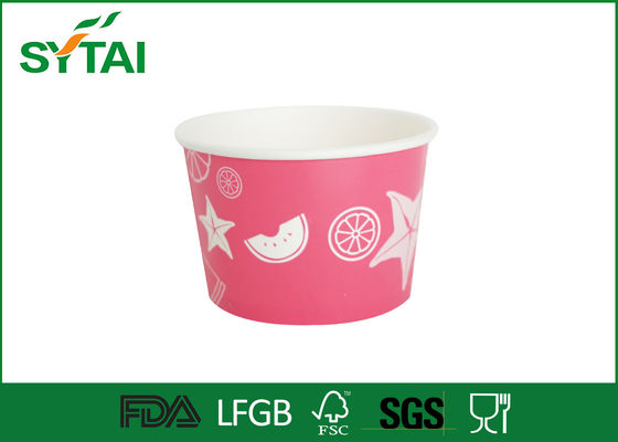 China Custom Print Ice Cream Paper Cups Disposable Salad Bowl With Lids supplier