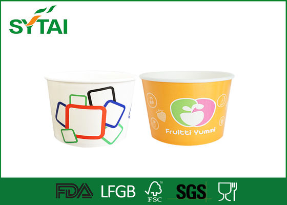 China 20oz Single / Double Pe Coated ice cream paper containers For Cold Food supplier
