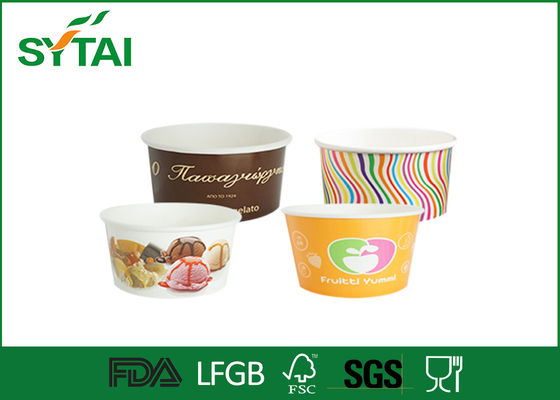 China Recycled 10oz eco Print Paper Ice Cream Cups 600ml Capacity supplier