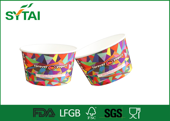 China PE coated 8 / 12 / 16 Oz small paper ice cream cups Flexo Printing supplier