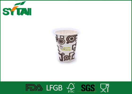 China Customsized Hot Drink Paper Cups With Lid / Coffee Takeaway Cups ISO9001 Certification supplier