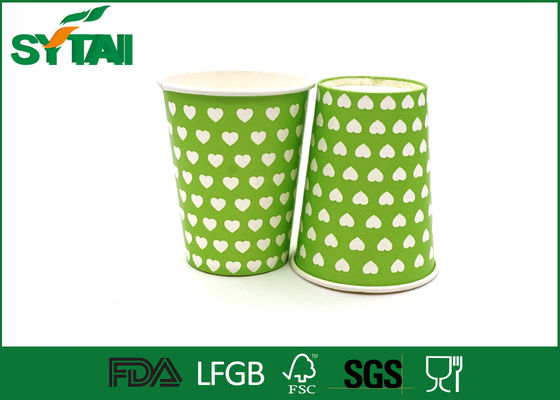 China Biodegradable Single Wall Paper Cups With Lids For Cold Drink , No Leakage supplier