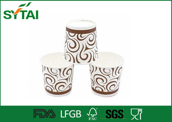 China 10 / 16 Oz Orange Printing insulated paper coffee cups Simple Design Impermeability supplier