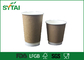 Kraft Double Wall Paper Biodegradable Coffee Cups Heat Insulation Offset Printing supplier