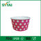 12oz Printed Paper Ice Cream Cups Pe Coated Customized Insulated Cups Pink supplier