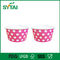 12oz Printed Paper Ice Cream Cups Pe Coated Customized Insulated Cups Pink supplier