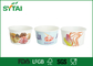 9oz Logo Printed Double PE Disposable Paper Ice Cream Cups / Yogurt Cups with Lids supplier
