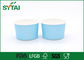 Blue Logo Recycled Ice Cream Paper Cups , Customizea Disposable Ice Cream Bowls supplier