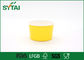 Simple Customized Yellow  Paper Ice Cream Bowls Disposable Logo Printed supplier