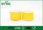 Simple Customized Yellow  Paper Ice Cream Bowls Disposable Logo Printed supplier