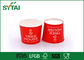 Red Custom Size Eco - friendly Ice Cream Paper Cup for Cold Food supplier