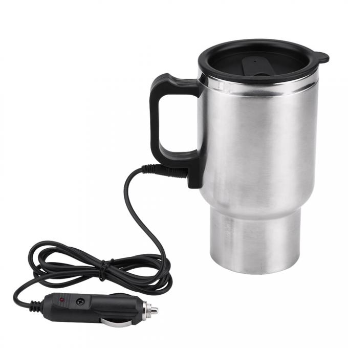 Car Heating Cup Travel Coffee Cup 12V Electric Heating Mug Stainless Steel Insulation Car Cup Charge Heat Mug 2