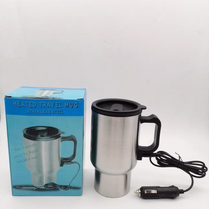 Car Heating Cup Travel Coffee Cup 12V Electric Heating Mug Stainless Steel Insulation Car Cup Charge Heat Mug 11