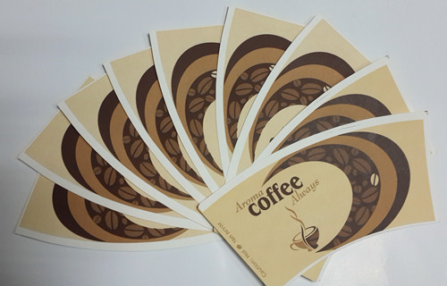 China Waterproof Printing Paper Coffee Cup Fan with Food Grade Wood Pulp Paper supplier