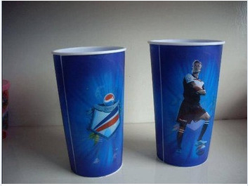 China Football Star Printed Paper Popcorn Containers with Lids , Popcorn Packaging Tubs and Cups supplier