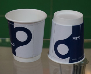 China Custom Disposable Coffee Cups PE Coating Paper Offset Flexo Printing supplier
