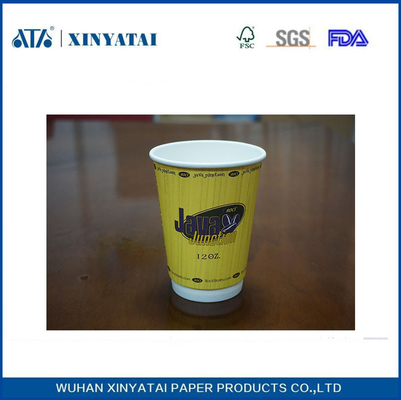 China Double Wall Customized Paper Coffee Cups 12oz 400ml OEM With Logo supplier