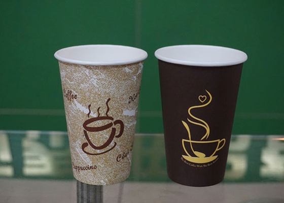 China Disposable Hot Drink Paper Cups 16OZ Single Wall or Double Wall Logo Printed supplier
