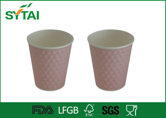 China Customed Adiabatic Ripple Paper Cups / Takeaway Paper Coffee Cup Printing With Lids supplier