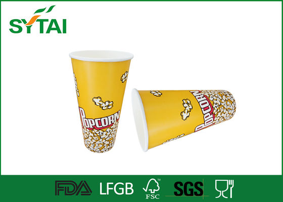 China Custom Printed Paper Popcorn Buckets Greaseproof and Waterproof Popcorn Container supplier