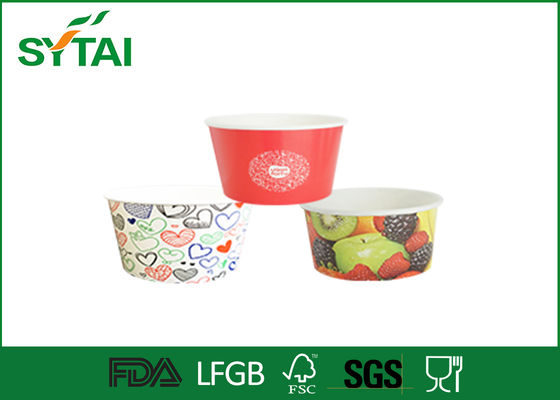 China ONT TIME USE Paper Ice Cream Cups With Lids / ice cream storage container paper supplier