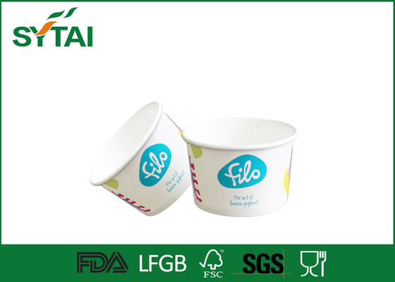 China 4 Oz Custom Thicken Paper Ice Cream Cups , disposable paper cups with lids supplier