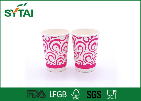 China Pink Circle Design 8 Oz Recycled Flexo Print Paper Cup flexo print supplier