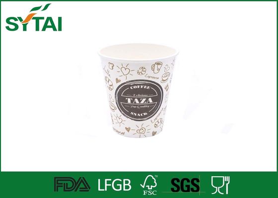 China Logo Beautiful Disposable Drinking Cups , Custom Printed Paper Cups For Coffee supplier