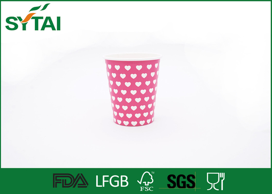 China Peach Various Size Hot Drink Paper Cups , Coffee To Go Cups Pink Color supplier
