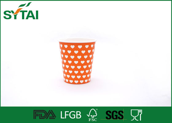 China Orange Color Charming Hot Drink Paper Cups Disposable Gorgeous Design supplier
