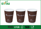 Kraft Triple Layer Brown Paper Coffee Cups / Recyclable Disposable Cups supplier