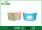 4oz Printed Frozen Yogurt Paper Cup , Disposable Ice Cream Cups with PE Coated Paper supplier