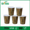 Compostable Biodegradable Golden ripple paper coffee cups embossing Rose supplier