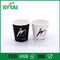 Flexo printed Half Black And Half White Creative Paper Cup , Disposable For Hot Drink supplier