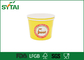 Yellow Colorful Printed Custom Ice Cream Cups Disposable Environmentally Friendly supplier