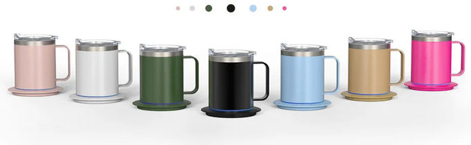Thermostatic Temperature Control Self Heating Ceramic Mug 55 Degree 0