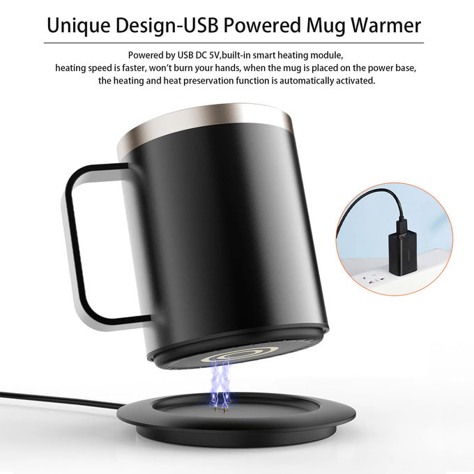 Thermostatic Temperature Control Self Heating Ceramic Mug 55 Degree 1