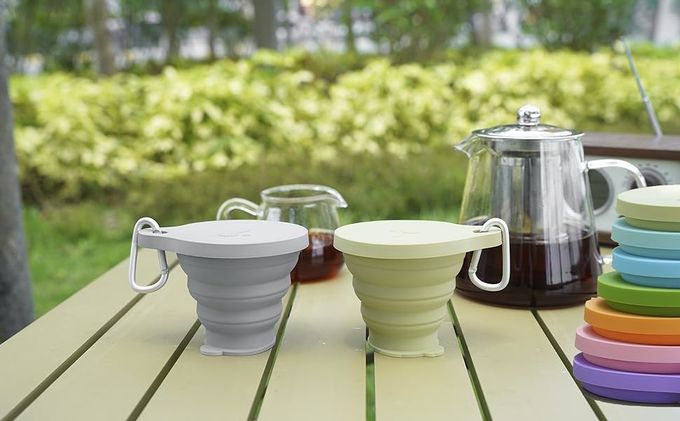 180ml 200ml 270ml 320ml Silicone Folding Camping Cup Customized Logo 7