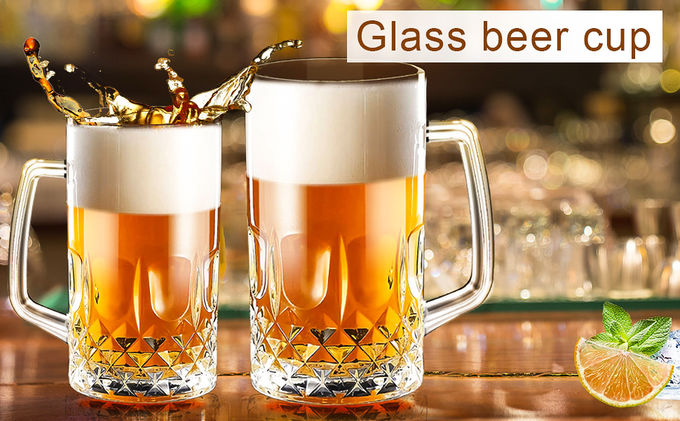 20OZ Glass Beer Mugs With Handles Dishwasher And Microwave Safe 3