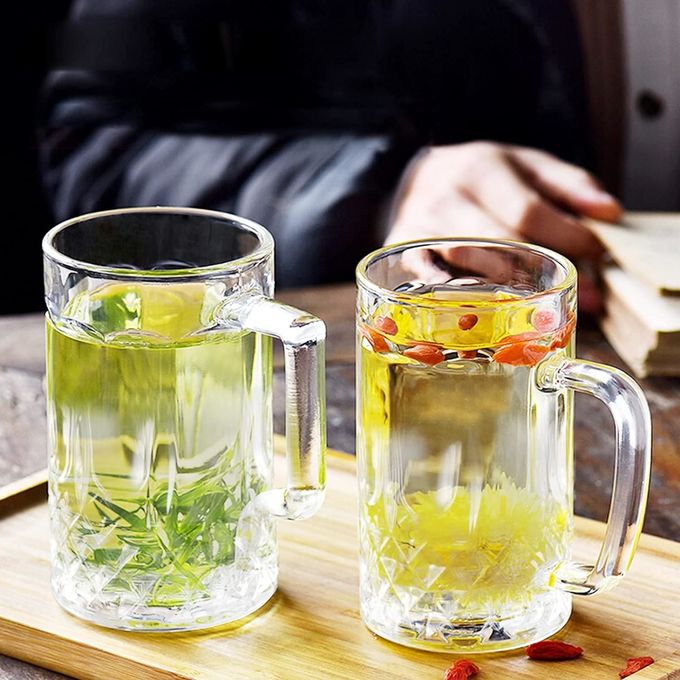 20OZ Glass Beer Mugs With Handles Dishwasher And Microwave Safe 0