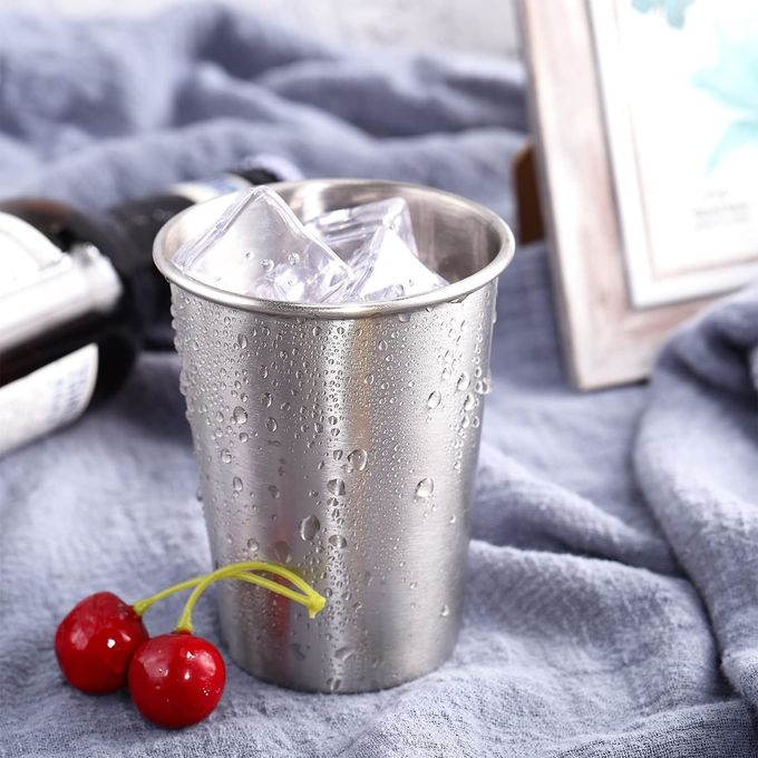 16 Pack Cylindrical Custom Stainless Steel Cups Shatterproof 5